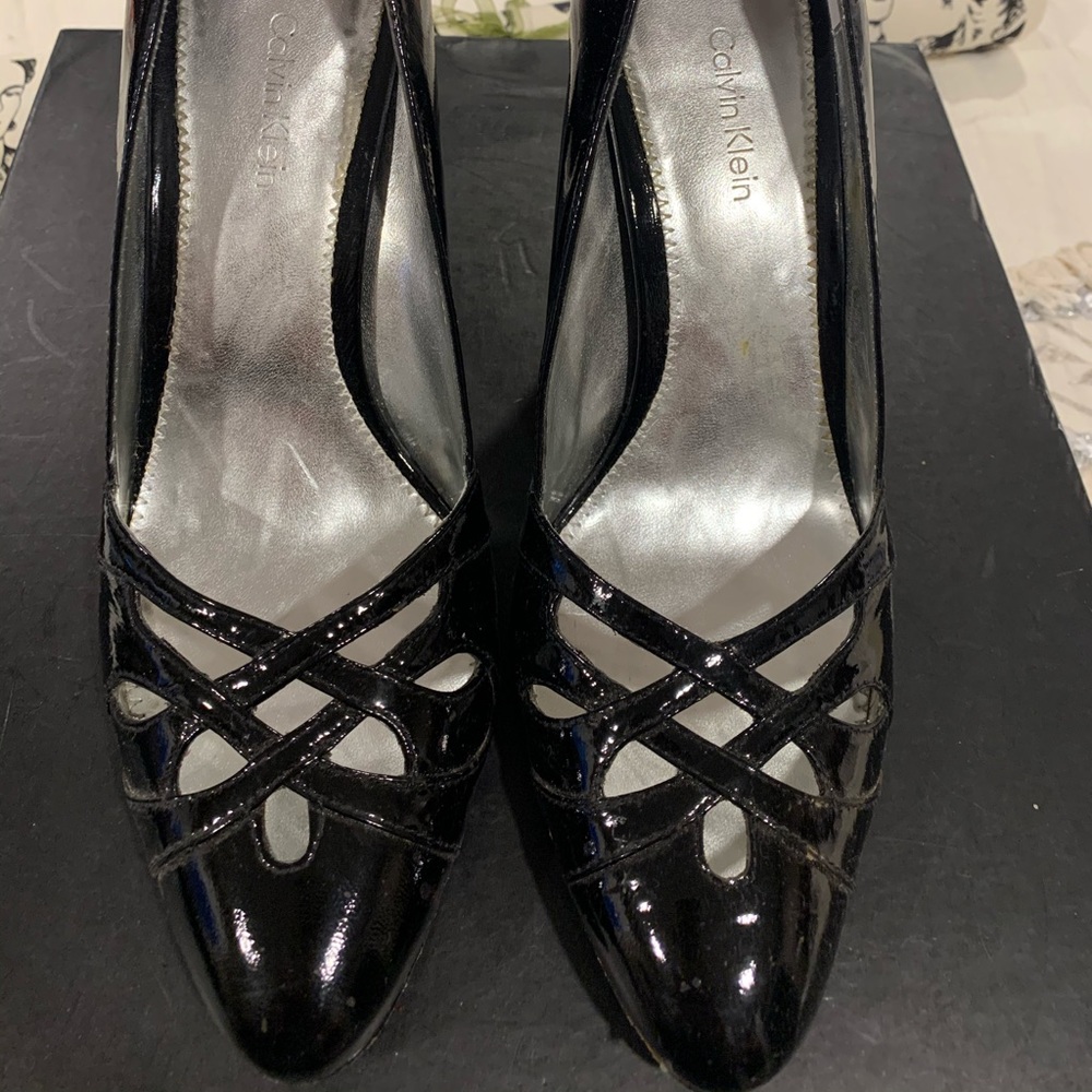 Calvin Klein Black Patent Heels